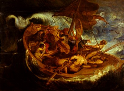 Peter Paul Rubens - Christ on the Sea of Galilee. Free illustration for personal and commercial use.