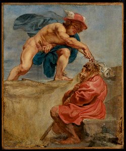 Peter Paul Rubens - Mercury and a Sleeping Herdsman - 42.179 - Museum of Fine Arts. Free illustration for personal and commercial use.