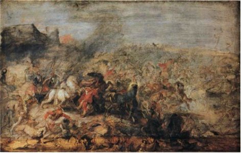 Peter Paul Rubens - De slag om Tunis in 1535 - 798G - Gemäldegalerie. Free illustration for personal and commercial use.