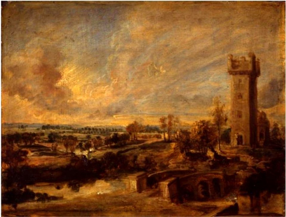 Peter Paul Rubens - Landschap met toren - 776D - Gemäldegalerie