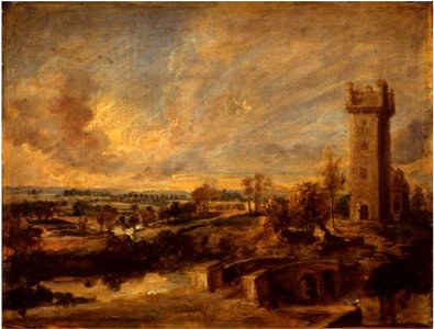 Peter Paul Rubens - Landschap met toren - 776D - Gemäldegalerie