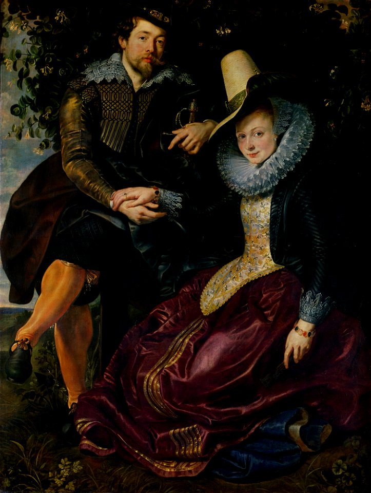 Peter Paul Rubens - Rubens en Isabella Brant in de Kamperfoelie Bower