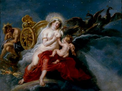 Peter Paul Rubens - The Birth of the Milky Way, 1636-1637. Free illustration for personal and commercial use.
