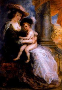 Peter Paul Rubens - Helena Fourment with her Son Francis - WGA20388. Free illustration for personal and commercial use.