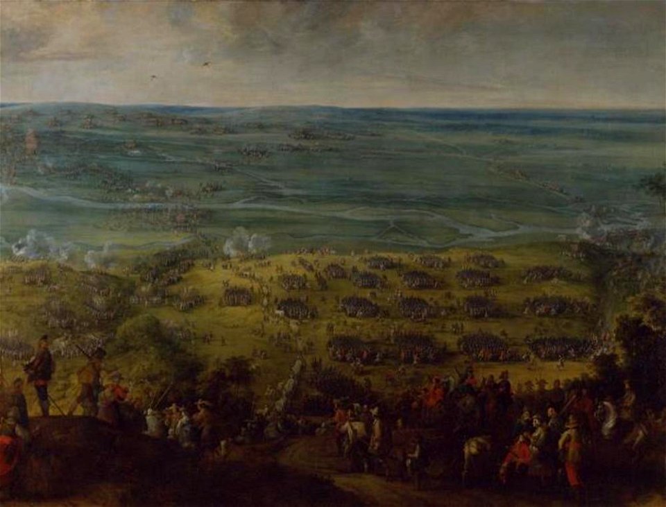 Peter Snayers - Het oversteken van de rivier de Somme nabij Bray en Corbie door de verenigde keizerlijke, Beierse en - GG 1823 - Kunsthistorisches Museum