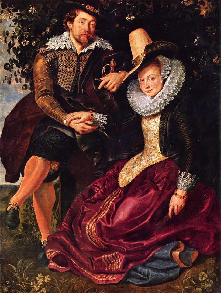 Peter Paul Rubens Peter Paul Rubens - The Artist and His First Wife, Isabella Brant, in the Honeysuckle Bower.korr