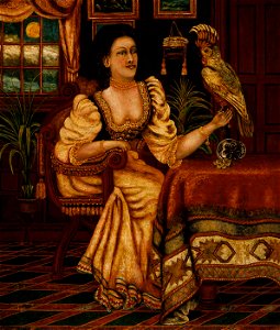 Peter Oliver Foss - Woman with Cockatoo - 1986.65.112 - Smithsonian American Art Museum