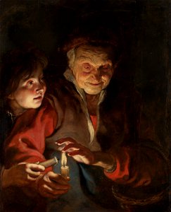 Peter Paul Rubens - Old Woman and Boy with Candles