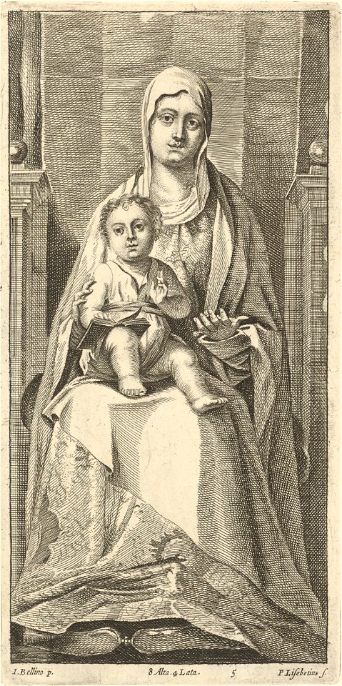 Peter van Lisebetten - Pala di San Cassiano Madonna and Child SVK-SNG.G 11965-6