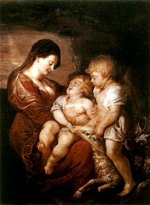 Peter Paul Rubens - Virgin and Child with the Infant St John - WGA20252. Free illustration for personal and commercial use.