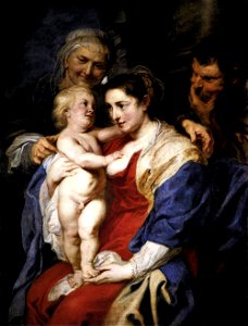 Peter Paul Rubens - The Holy Family with St Anne - WGA20253. Free illustration for personal and commercial use.