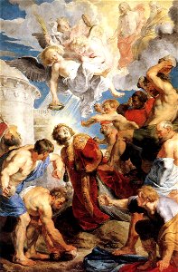 Peter Paul Rubens - The Martyrdom of St Stephen - WGA20224. Free illustration for personal and commercial use.