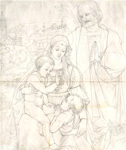Peter von Cornelius - Holy Family with John the Baptist as a Boy - Google Art Project. Free illustration for personal and commercial use.
