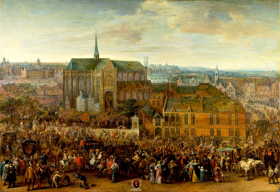 Peter Snayers - Festival of the Guild of Crossbowmen outside the Church of Our Lady of Sablon