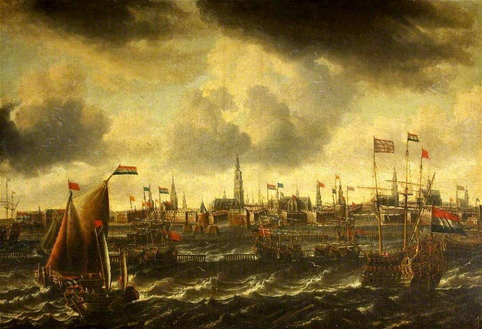 Peter van den Velde (1634-c.1714) - A View of Amsterdam Seen from the River Ij - 21102 - National Trust
