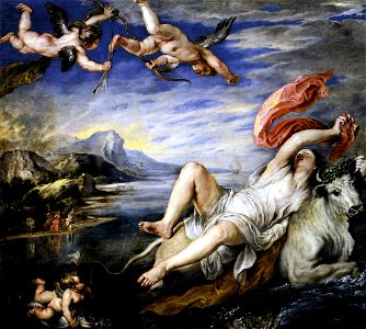 Peter Paul Rubens - The Rape of Europa - WGA20308. Free illustration for personal and commercial use.