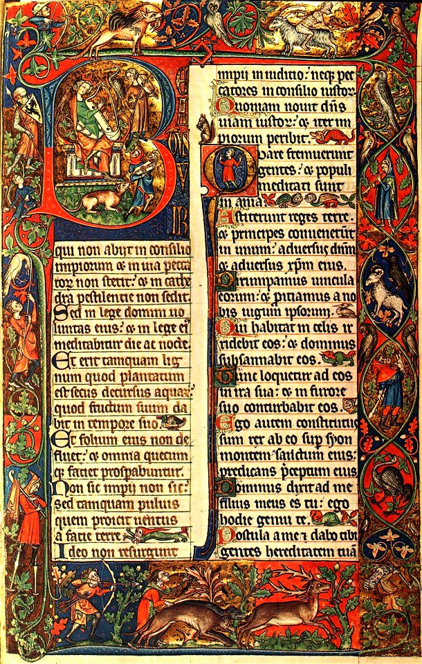 Peterborough psalter - KBR, ms. 9961-62 - Beatus vir