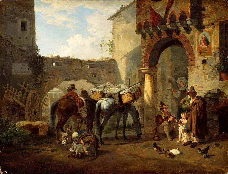 Peter von Hess - Vor einer Schänke in Tivoli - WAF 354 - Bavarian State Painting Collections