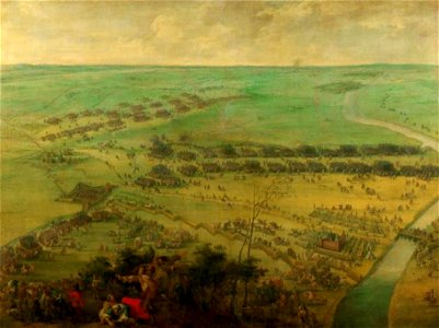 Peter Snayers - De slag bij Thionville, 19 juni 1639 tussen de keizerlijke troepen onder Ottavio Piccolomini en de Fransen - GG 1814 - Kunsthistorisches Museum
