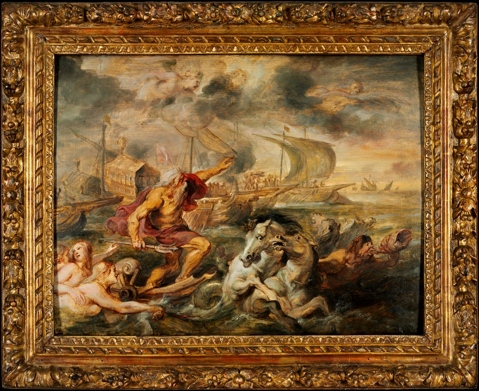 Peter Paul Rubens - The Voyage of the Cardinal Infante Ferdinand of Spain from Barcelona to Genoa in April 1633, with Neptune Calming the Tempest - 1942.174 - Fogg Museum