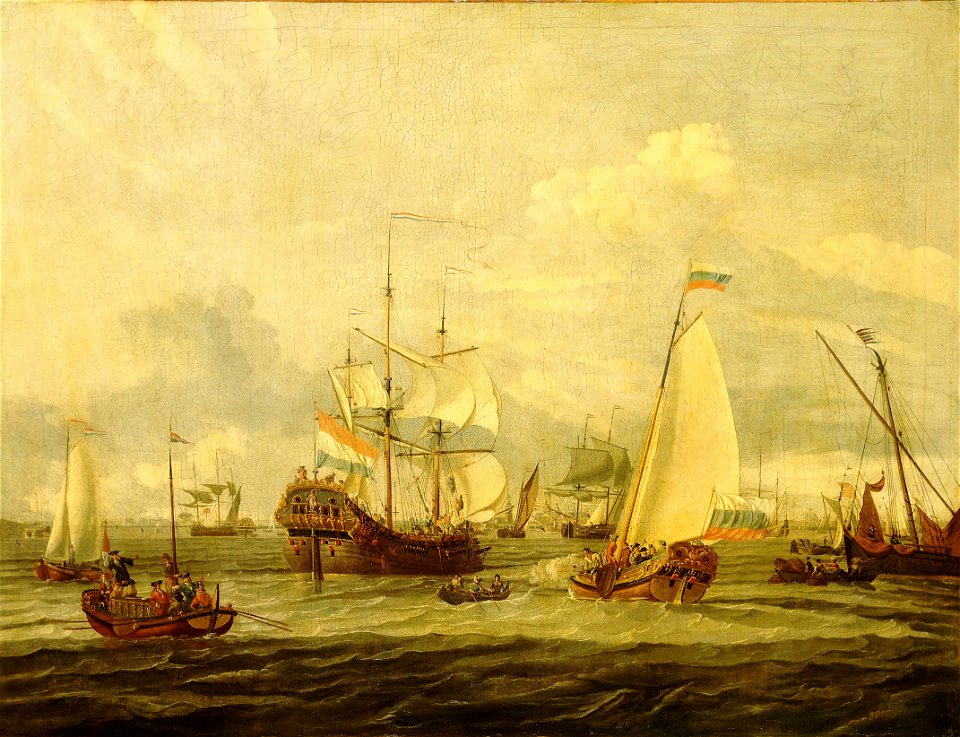 Peter the Great inspecting a ship at Amsterdam RMG BHC0704