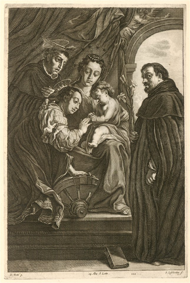 Peter van Lisebetten - Virgin and Mystical Betrothal of St. Catherine with Dominic Peter SVK-SNG.G 11965-223