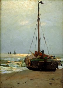 Petersen-Angeln Fischerboote am Strand@Albert König Museum20160904