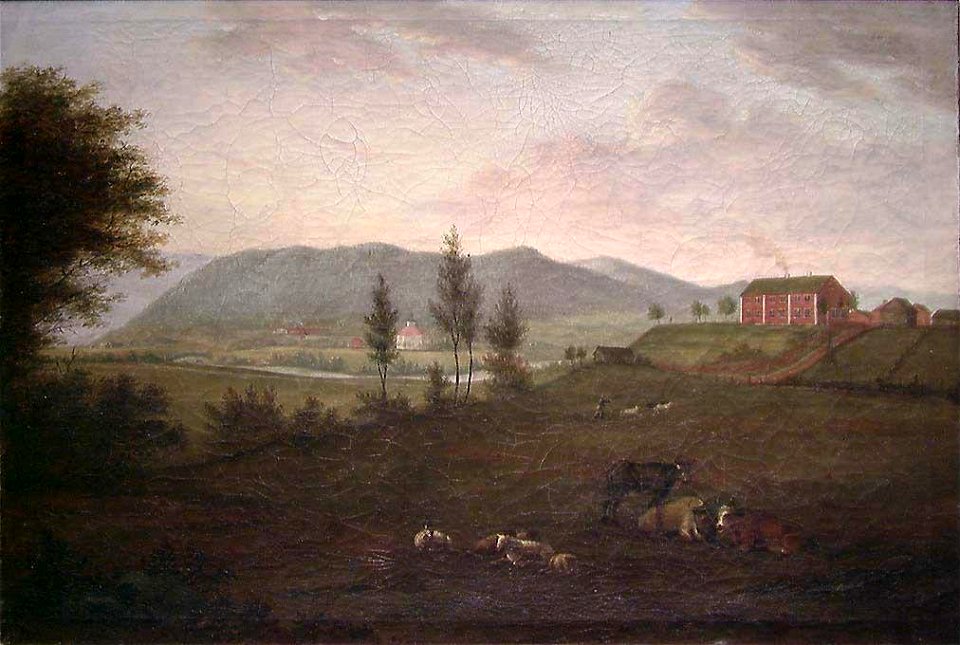 Jacob Petersen - View of Støren Church and Parsonage - NG.M.04224 - National Museum of Art, Architecture and Design