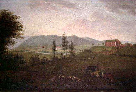 Jacob Petersen - View of Støren Church and Parsonage - NG.M.04224 - National Museum of Art, Architecture and Design