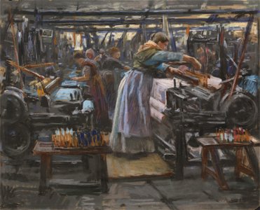 Wilhelm Peters - Interior from Hjula weaving Mill - NG.M.00871 - National Museum of Art, Architecture and Design