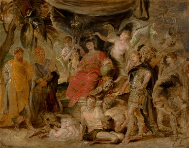 Peter Paul Rubens - The Triumph of Rome, The Youthful Emperor Constantine Honouring Rome - 837 - Mauritshuis