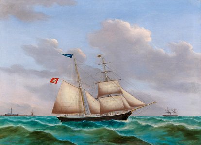Petersen-Holm Kapitänsbild der Schonerbrigg John & Gustav