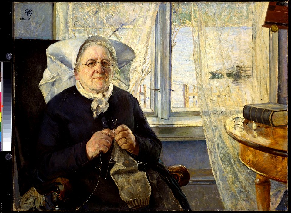 Eilif Peterssen - Portrait of Mor Utne - NG.M.00358 - National Museum of Art, Architecture and Design
