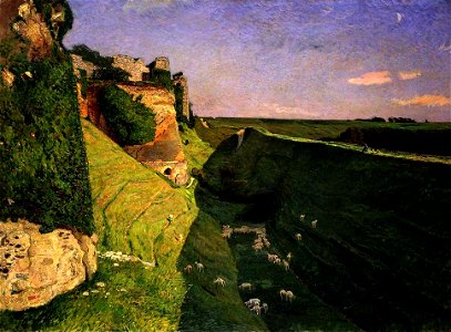 Eilif Peterssen - Chateau d'Arques in Normandy - NG.M.00849 - National Museum of Art, Architecture and Design. Free illustration for personal and commercial use.