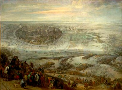 Peter Snayers - Het ontzet van Freiberg nabij Meissen door de keizerlijke troepen onder Ottavio Piccolomini, 27 december 1651 - GG 1821 - Kunsthistorisches Museum