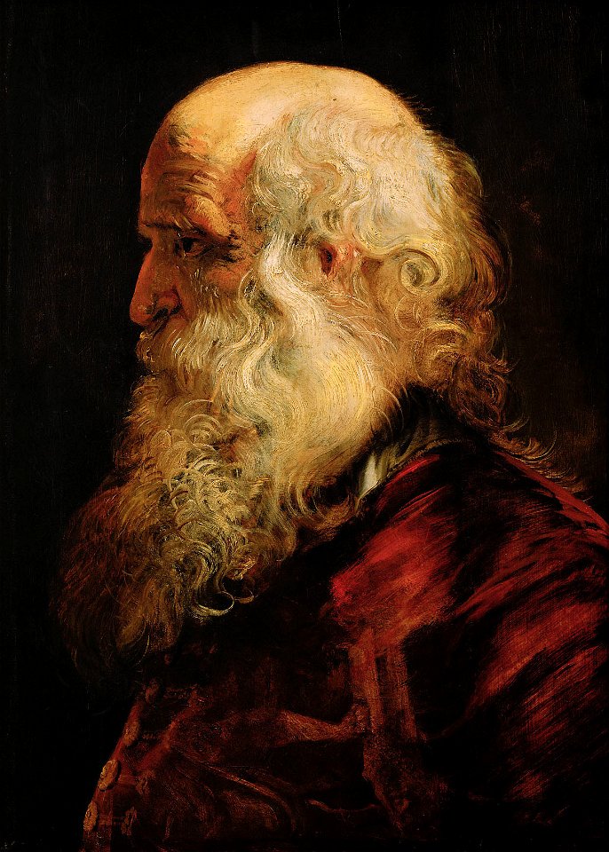 Peter Paul Rubens, , Kunsthistorisches Museum Wien, Gemäldegalerie - Studienkopf eines Greises - GG 522 - Kunsthistorisches Museum