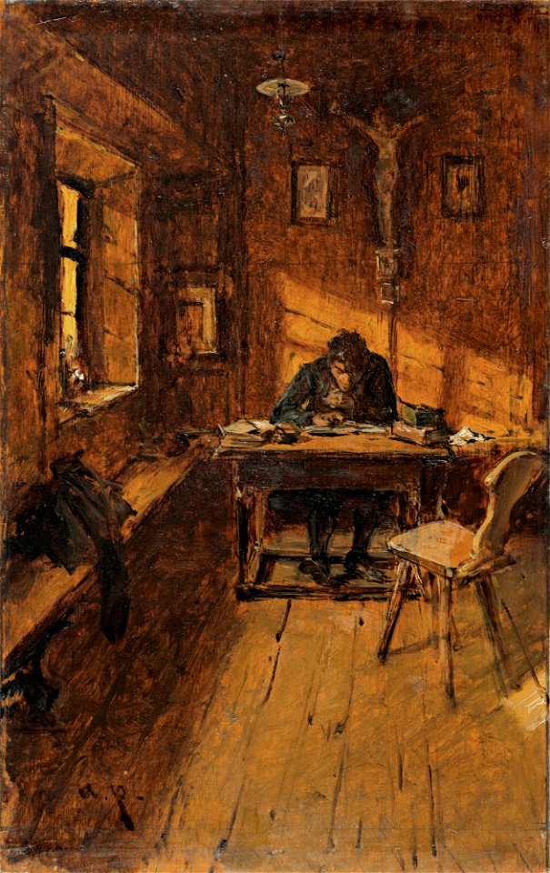 August von Pettenkofen - Der Dorfschreiber