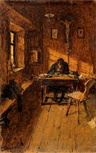 August von Pettenkofen - Der Dorfschreiber