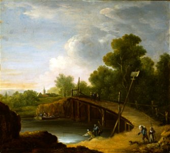 Frederik Petersen - Landskap med en bro - Landscape with a Bridge