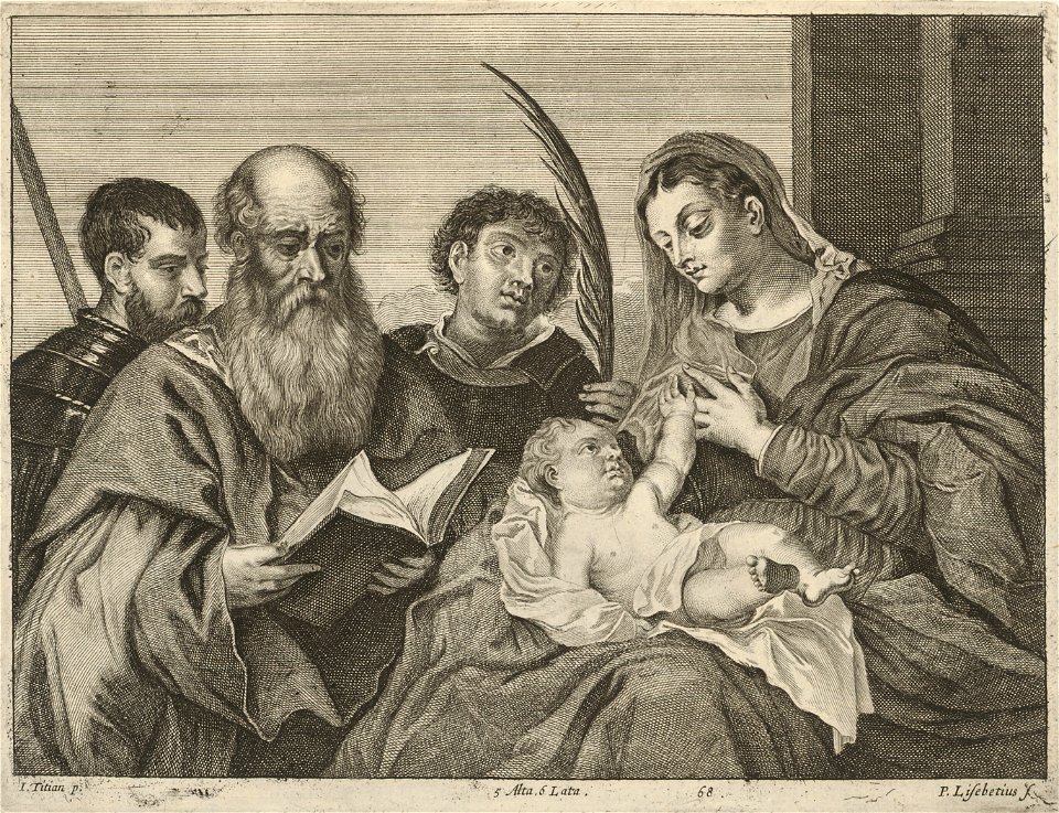 Peter van Lisebetten - Madonna with Child and Saints SVK-SNG.G 11965-69