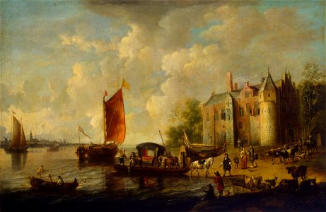 Peter van den Velde - Castle on a River Bank - WGA24515