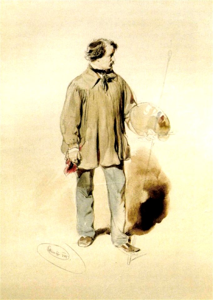 Pettenkofen Portrait of József Borsos 1847