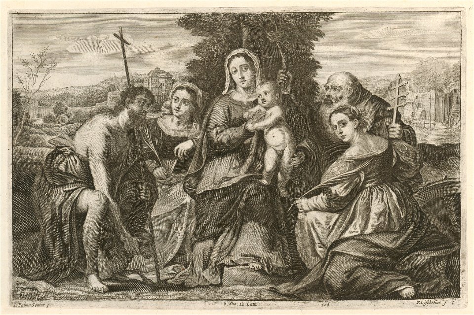 Peter van Lisebetten - Holy Family with Sts Catherine Barbara John SVK-SNG.G 11965-207