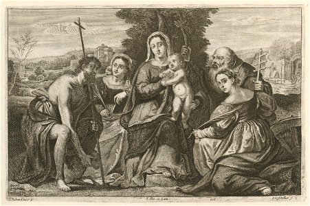 Peter van Lisebetten - Holy Family with Sts Catherine Barbara John SVK-SNG.G 11965-207