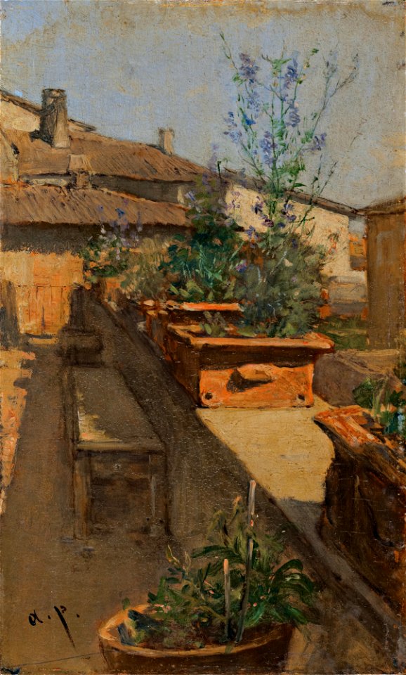 August von Pettenkofen - Ein Dachgarten