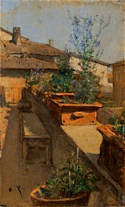 August von Pettenkofen - Ein Dachgarten