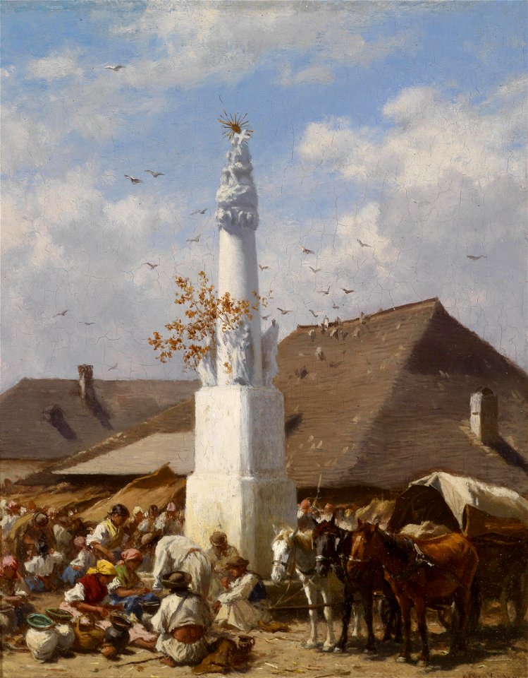 August Xaver Karl Ritter von Pettenkofen Geschirrmarkt in Szolnok