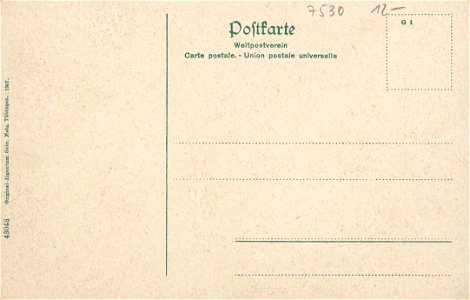 Pforzheim, Baden-Württemberg - Untere Au mit Schelmenturm (back) (Zeno Ansichtskarten)