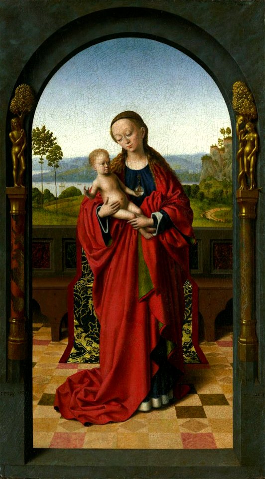 Petrus christus, madonna col bambino di budapest 01