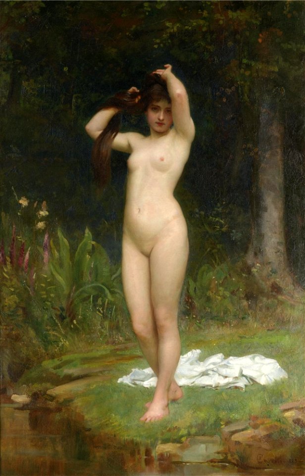 Philip Hermogenes Calderon - A Woodland Nymph